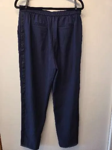 Hallhuber Damen Jogginghose Gr. 38 M Blau Casual Kordelzug