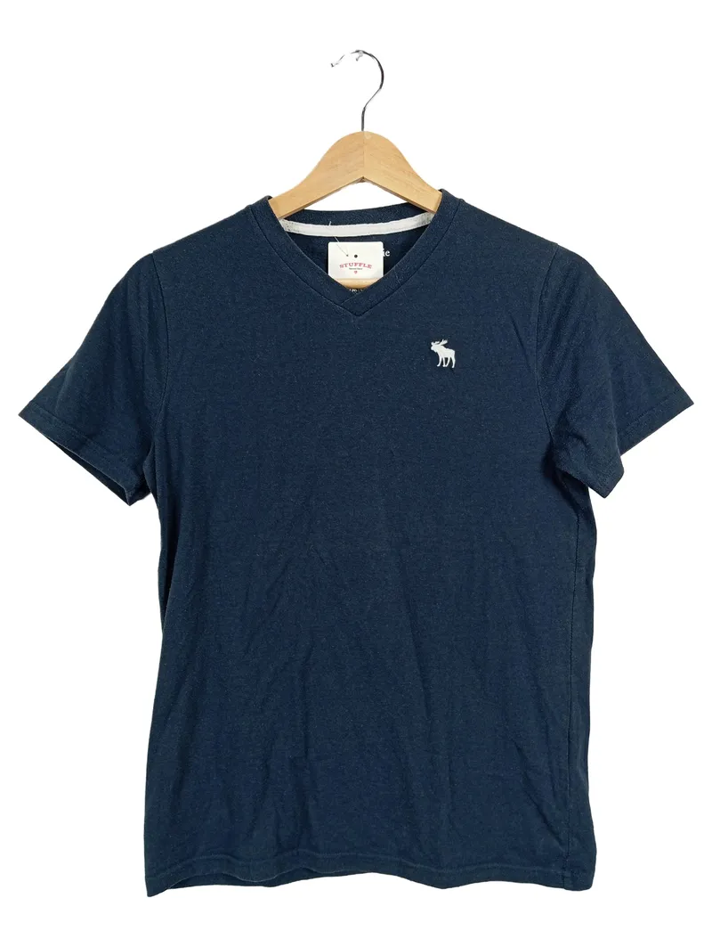 Abercrombie Kids Jungen T-Shirt V-Ausschnitt Blau Gr. 158 13/14 Jahre 1