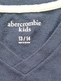 Abercrombie Kids Jungen T-Shirt V-Ausschnitt Blau Gr. 158 13/14 Jahre 3
