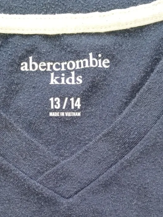 Abercrombie Kids Jungen T-Shirt V-Ausschnitt Blau Gr. 158 13/14 Jahre 3