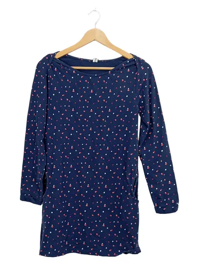 YIGGA Langarmshirt Mädchen Gr. 158/164 Blau Gepunktet Baumwolle