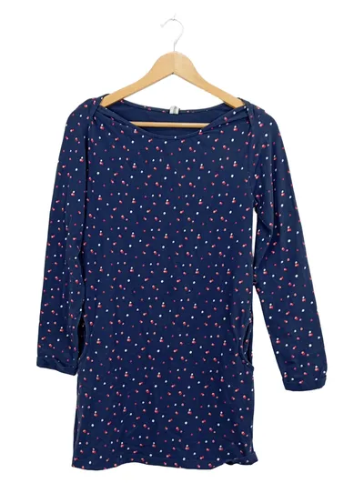 YIGGA Langarmshirt Mädchen Gr. 158/164 Blau Gepunktet Baumwolle