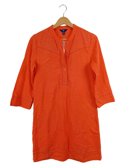 GANT Damen Sommerkleid Broderie Anglaise Tunika Orange Gr. 34/XS