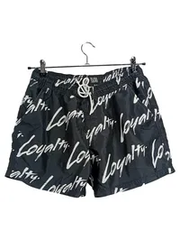 Black Squad Herren Badeshorts S Schwarz Streetwear mit Loyalty Schriftzug 1