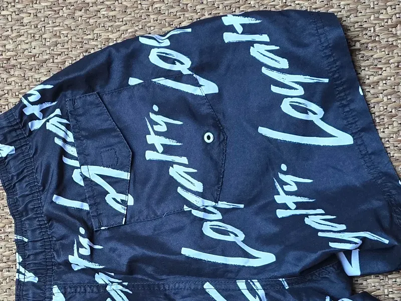 Black Squad Herren Badeshorts S Schwarz Streetwear mit Loyalty Schriftzug 4