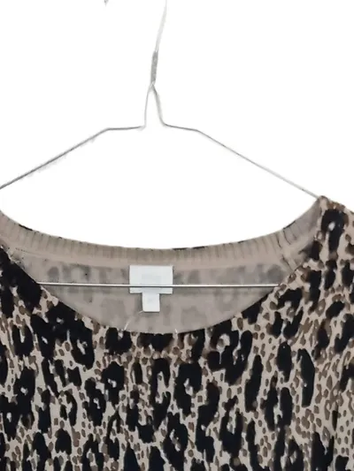 Alba Moda Damen Langarmshirt Leopardenmuster Gr. 40/L Beige Schwarz