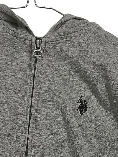 U.S. Polo Assn. Sweatjacke Kinder Gr. 128 Grau Kapuze Hoodie