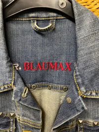 BLAUMAX Damen Jeansjacke Gr. 38/M Blau Casual Nieten Fransen 6