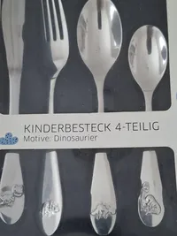 Crofton Kinderbesteck 4-tlg Edelstahl Set Silber Spülmaschinenfest 2