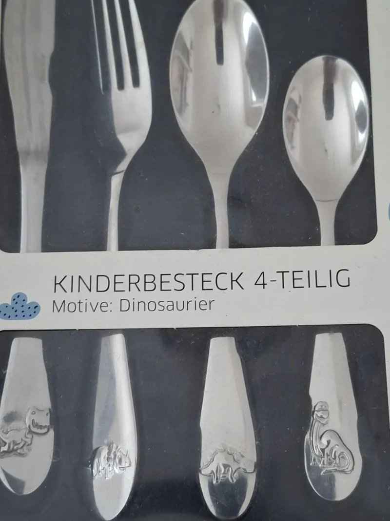 Crofton Kinderbesteck 4-tlg Edelstahl Set Silber Spülmaschinenfest 2