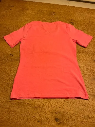 JETTE T-Shirt Damen Gr. 38 M Pink Baumwolle Kurzarm Strass Casual