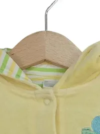 Baby Club Sweatjacke Kapuze Ente Gelb Gr. 62 Baumwolle 3