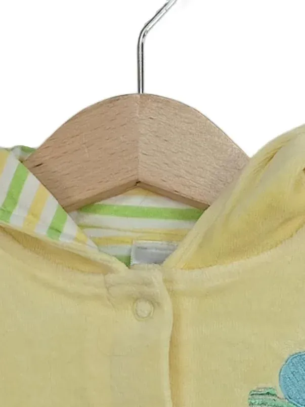 Baby Club Sweatjacke Kapuze Ente Gelb Gr. 62 Baumwolle 3