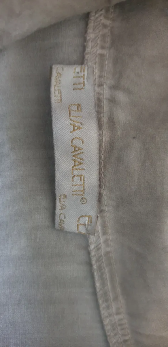 Elisa Cavaletti Damen Leichte Jacke Gr. L/42 Grau Stickerei Baumwolle 7