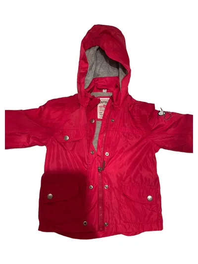OUTBURST Leichte Kinder Jacke Mädchen Rot Kapuze Tiermotiv Gr. 98