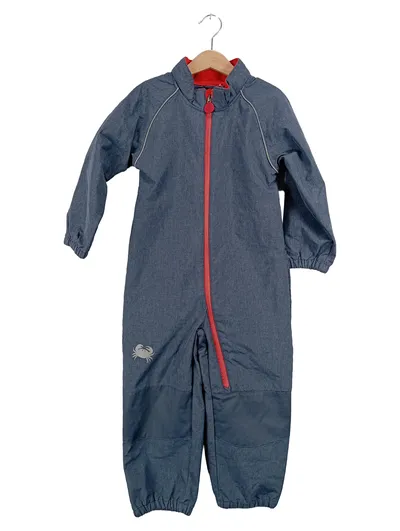 TCM Tchibo Kinder Schneeanzug Overall Gr. 110/116 Blau Fleece gefüttert