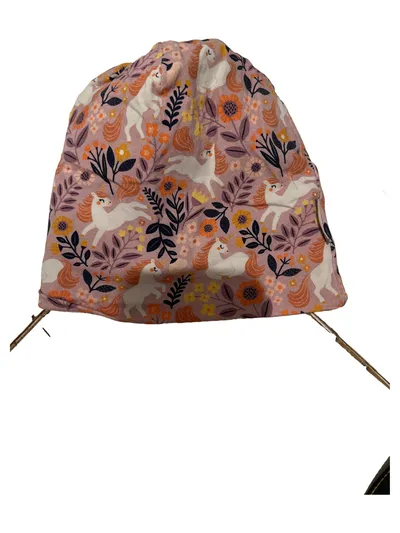 ALANA Kinder Mütze Rosa Baumwolle Tiermotiv Blumen Freizeit