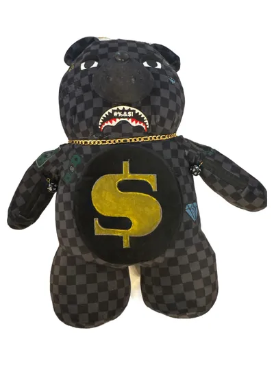 SPRAYGROUND Teddybär Kuscheltier Streetwear Schwarz 56cm Plüsch