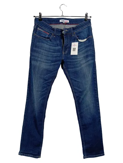 TOMMY JEANS Herren Jeans Tapered Fit Blau Größe 31x30 Casual