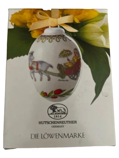 Hutschenreuther Das Ei 1994 Dekodose Porzellan Weihnachten Weiß 6cm