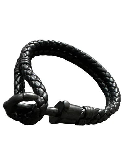 PAUL HEWITT Herren Leder Armband Anker Maritim Schwarz Freizeit