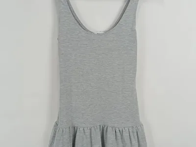 Miss Selfridge Damen Ballonkleid Gr. 32 Grau Meliert Jersey