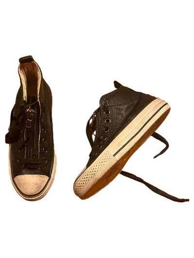Converse x John Varvatos Leder Sneaker High Top Schwarz Gr. 36 Damen