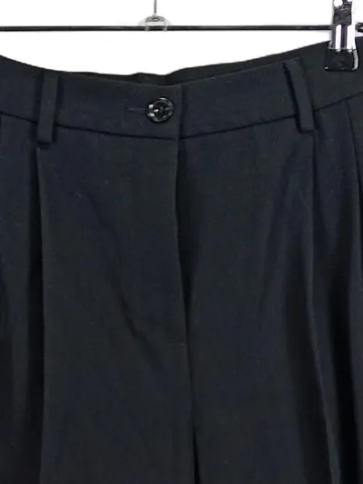 SISLEY Damen Anzughose Schwarz Gr. 32 Wide Leg Business Bundfalte