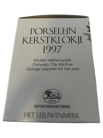 Hutschenreuther Weihnachtsglocke 1997 Mittenwald Ole Winther Porzellan