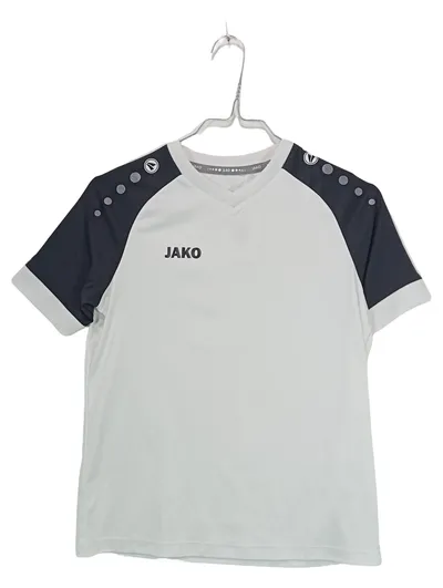JAKO Sport Shirt Kinder Gr. 140 Weiß Anthrazit Fußball Trikot