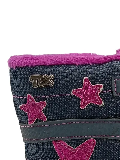 Canadians TEX Mädchen Schneestiefel Gr. 27 Grau Pink Sterne Winterstiefel