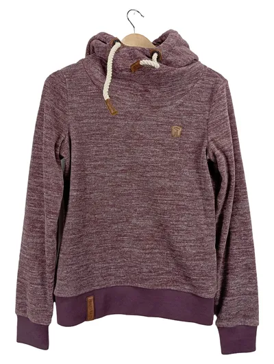 Naketano Damen Kapuzenpullover Hoodie Gr. S Lila Meliert Fleece