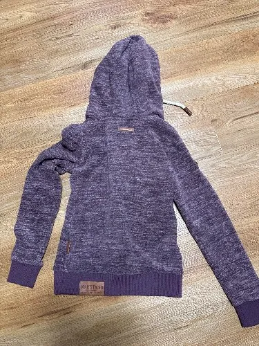 Naketano Damen Kapuzenpullover Hoodie Gr. S Lila Meliert Fleece