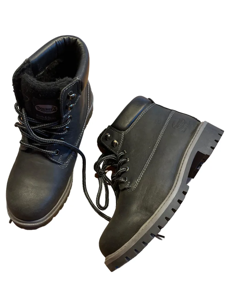 Dockers by Gerli Damen Stiefel Gr. 38 Grau Leder Boots Outdoor 2