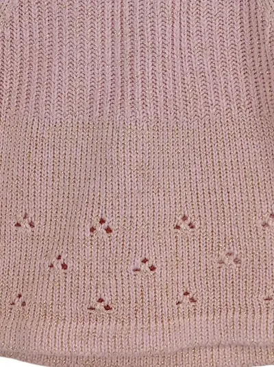 Anni for friends Baby Strickpullover Gr. 62 Rosa Lochmuster Glitzer