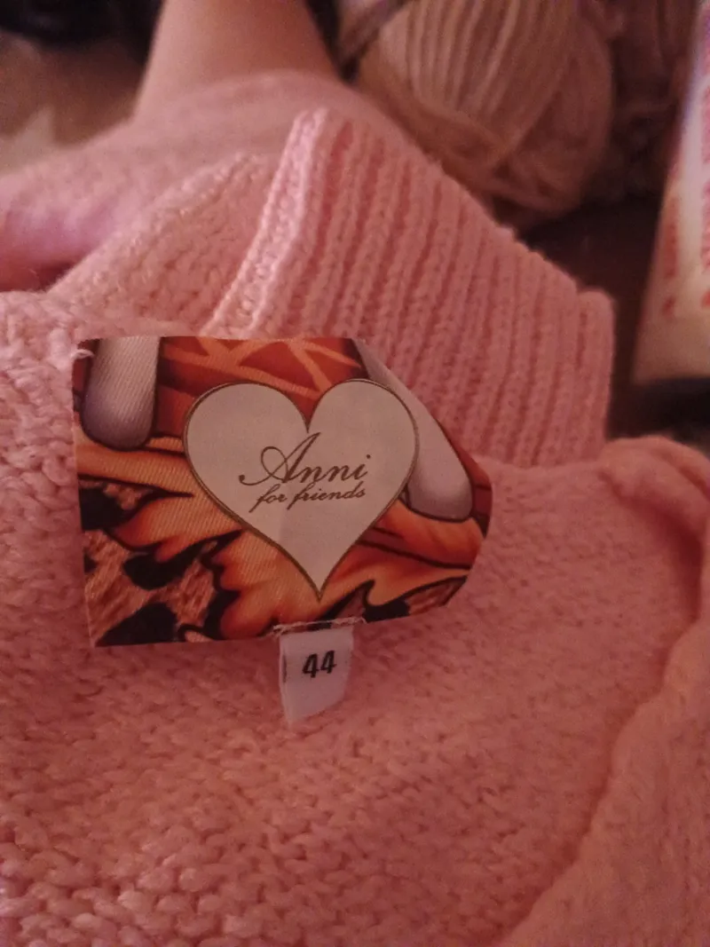 Anni for friends Baby Strickpullover Gr. 62 Rosa Lochmuster Glitzer 4