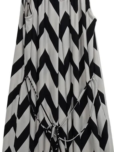 Donna Ricco Damen Maxikleid Zickzack Geometrisch Sommer Freizeit Gr. 36