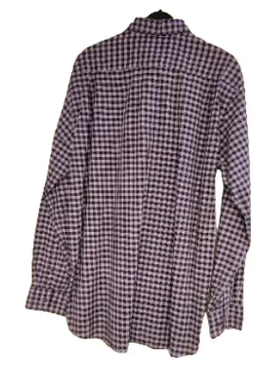 Cavori Herren Freizeithemd kariert Gr. L 41/42 Lila Baumwolle