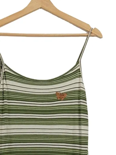 CHALOC Maxikleid Damen Gestreift Freizeitkleid Viskose Gr. 40 L