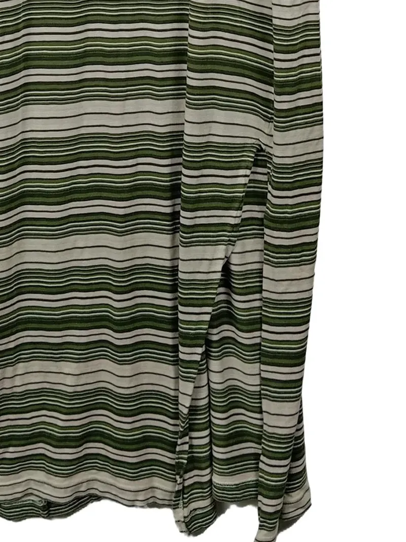 CHALOC Maxikleid Damen Gestreift Freizeitkleid Viskose Gr. 40 L 3