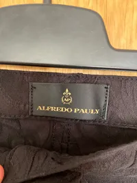 Alfredo Pauly Stoffhose Damen Gr. 40 Schwarz Paisley Elegant 5
