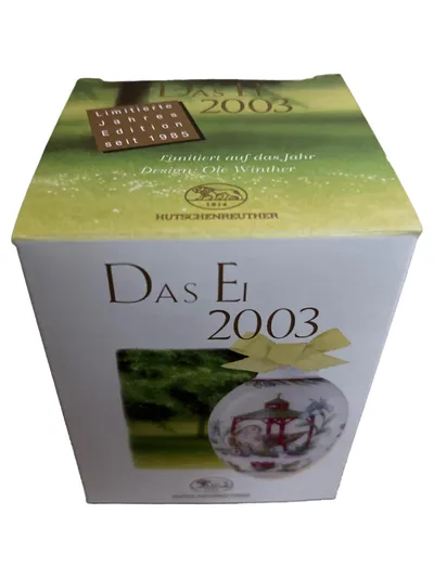 Hutschenreuther Das Ei 2003 Dekoschale Porzellan Blumen Mehrfarbig 6cm