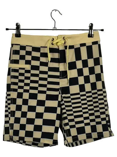 Vans Badeshorts Kinder Gr. 164 Kariert Schwarz Gelb Boardshorts