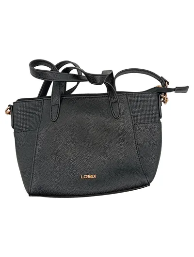 L.CREDI Henkeltasche Damen Schwarz Business Handtasche