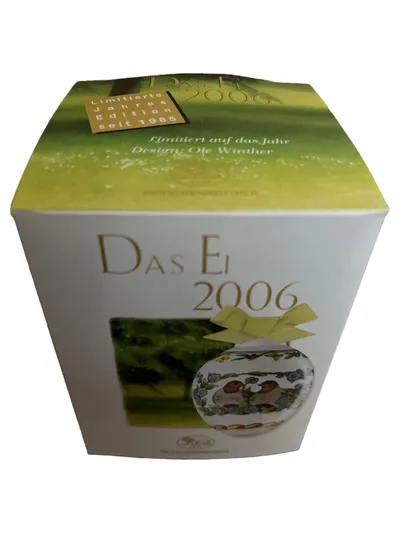 Hutschenreuther Das Ei 2006 Ole Winther Geschenkbox Papier Weiß 44cm