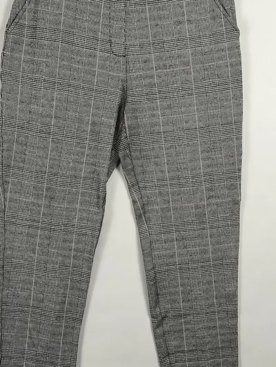VIA APPIA Damen Anzughose Kariert Grau Gr. 42 Business Elegant