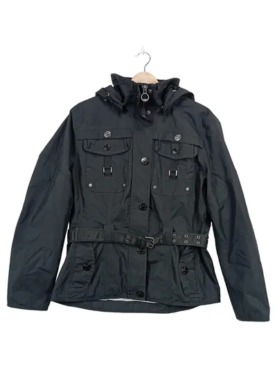 Wellensteyn Damen Outdoorjacke Gr. 40/L Oliv Polyester Gürtel Kapuze
