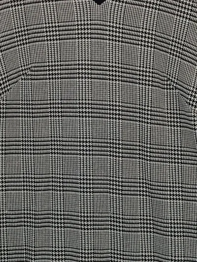 Apanage Femme Businesskleid Gr. 42/XL Kariert Schwarz Weiß Langarm