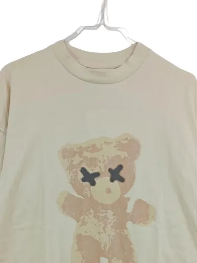 boohooMAN Herren T-Shirt Teddybär Print Limited Edition Beige Gr. XS