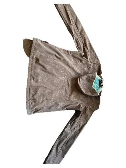 Disegna Softshelljacke Damen Jacke Gr. L Grau Blumenmuster Outdoor Kapuze 6